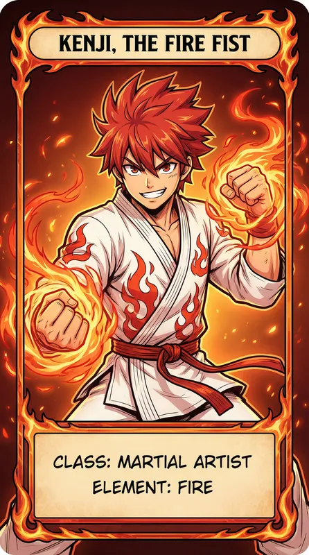 烈焰拳师角色卡片——禁漫天堂精选动漫角色